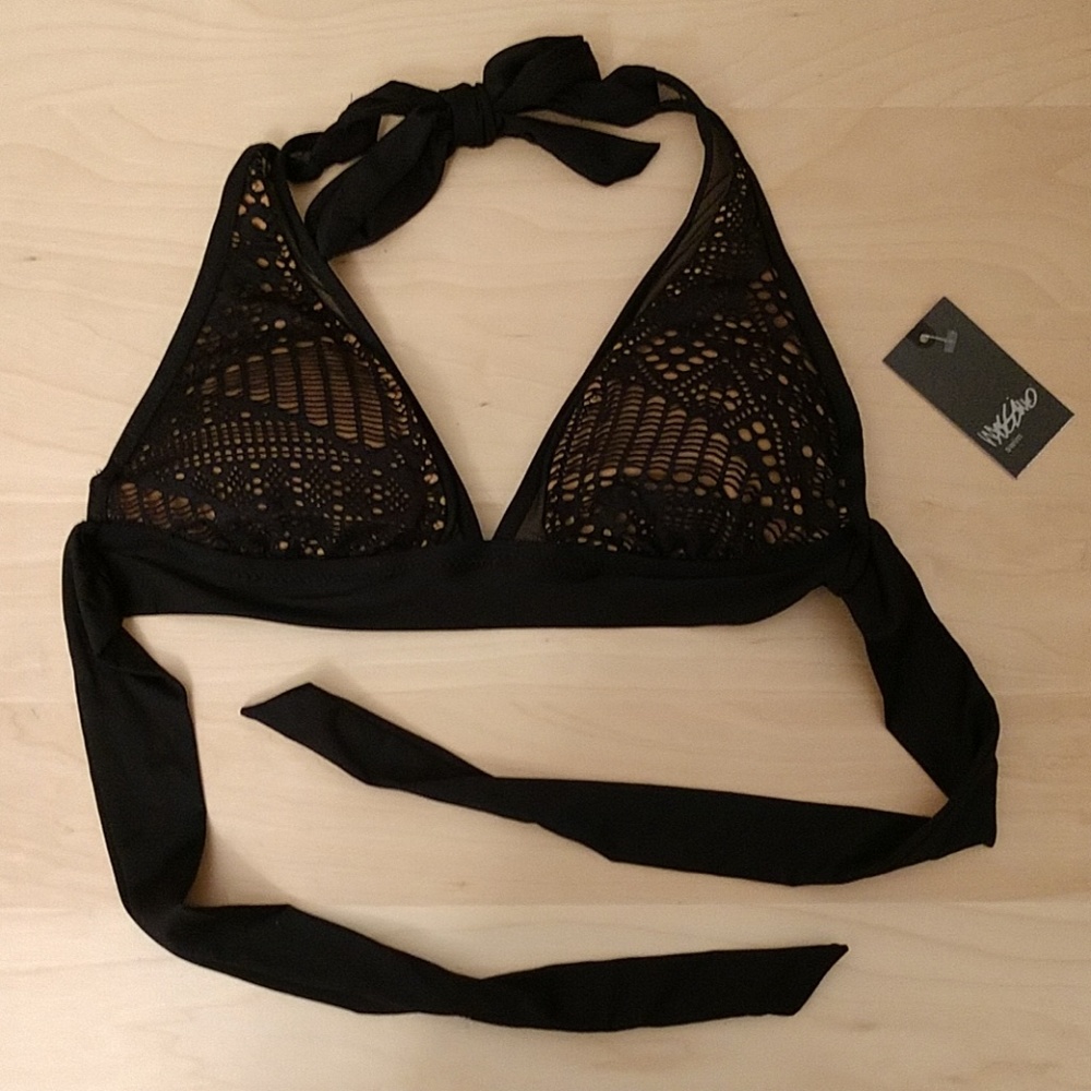 NWT Black Bikini Top